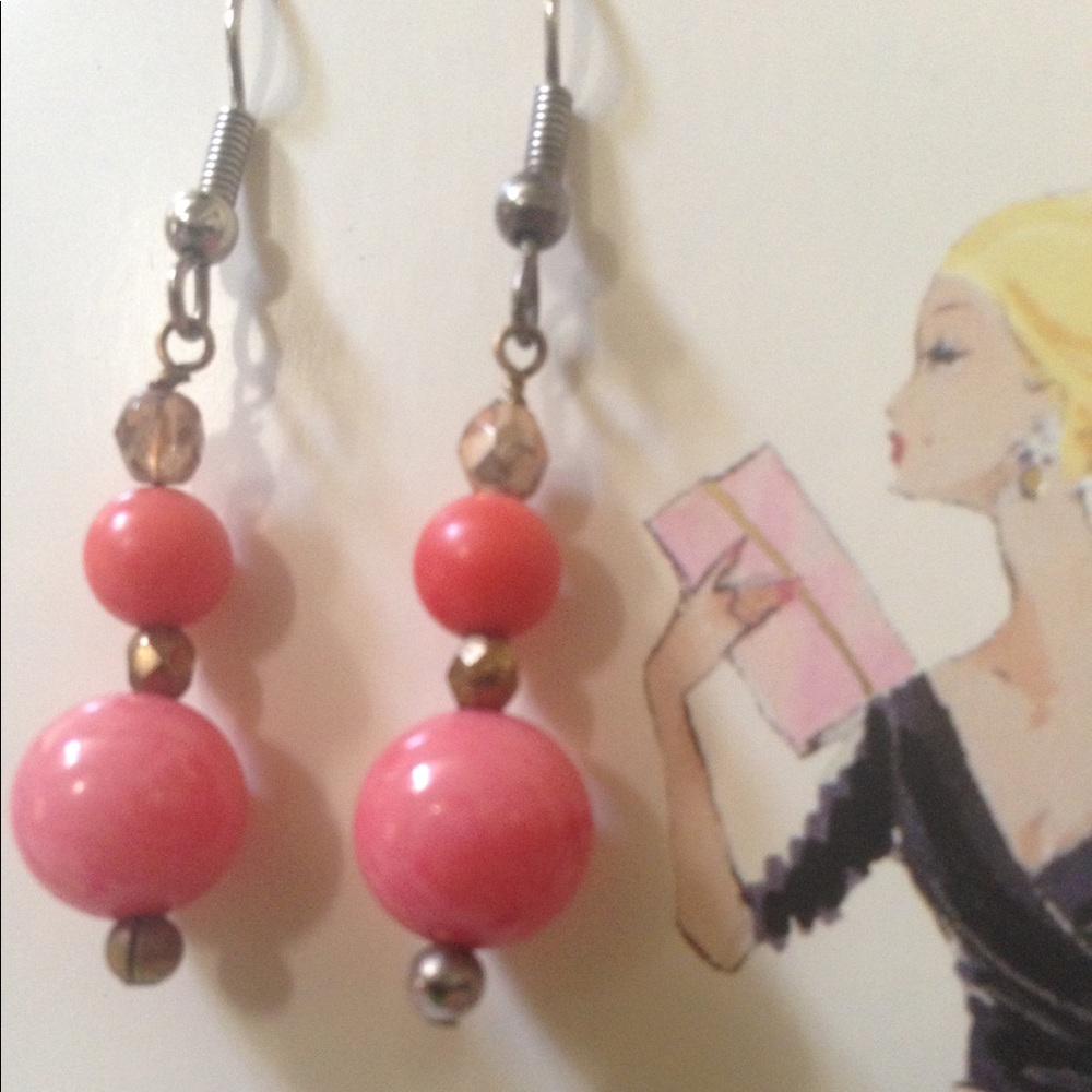 HAND MADE Coral earrings